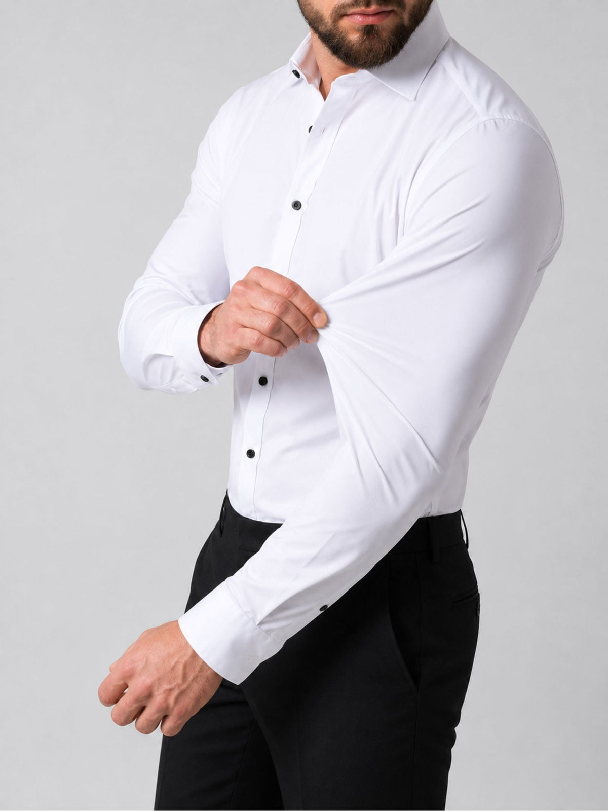 HECTOR - chemise stretch boutons contrastés pour homme