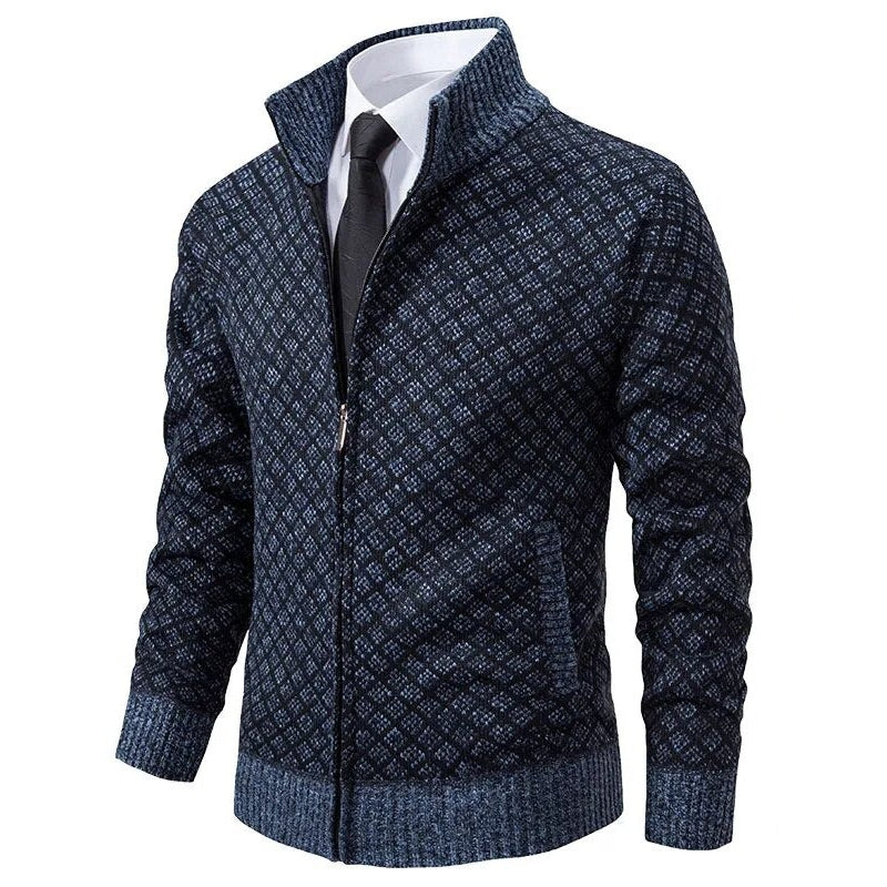 RÉMI - gilet zippé motif géométrique pour homme