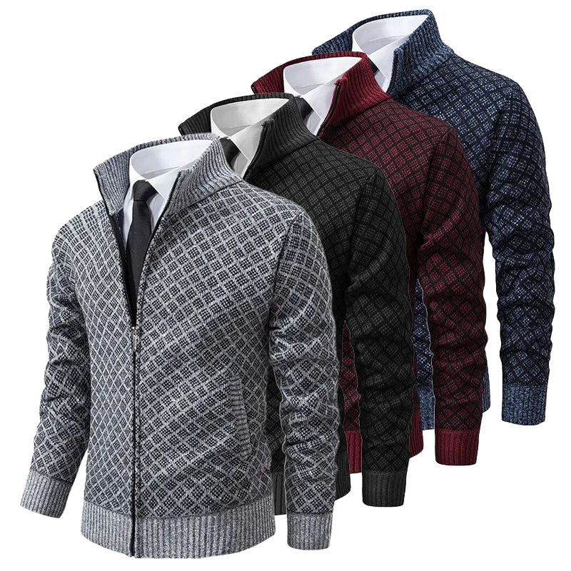 RÉMI - gilet zippé motif géométrique pour homme