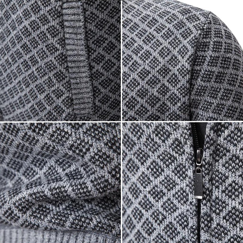 RÉMI - gilet zippé motif géométrique pour homme