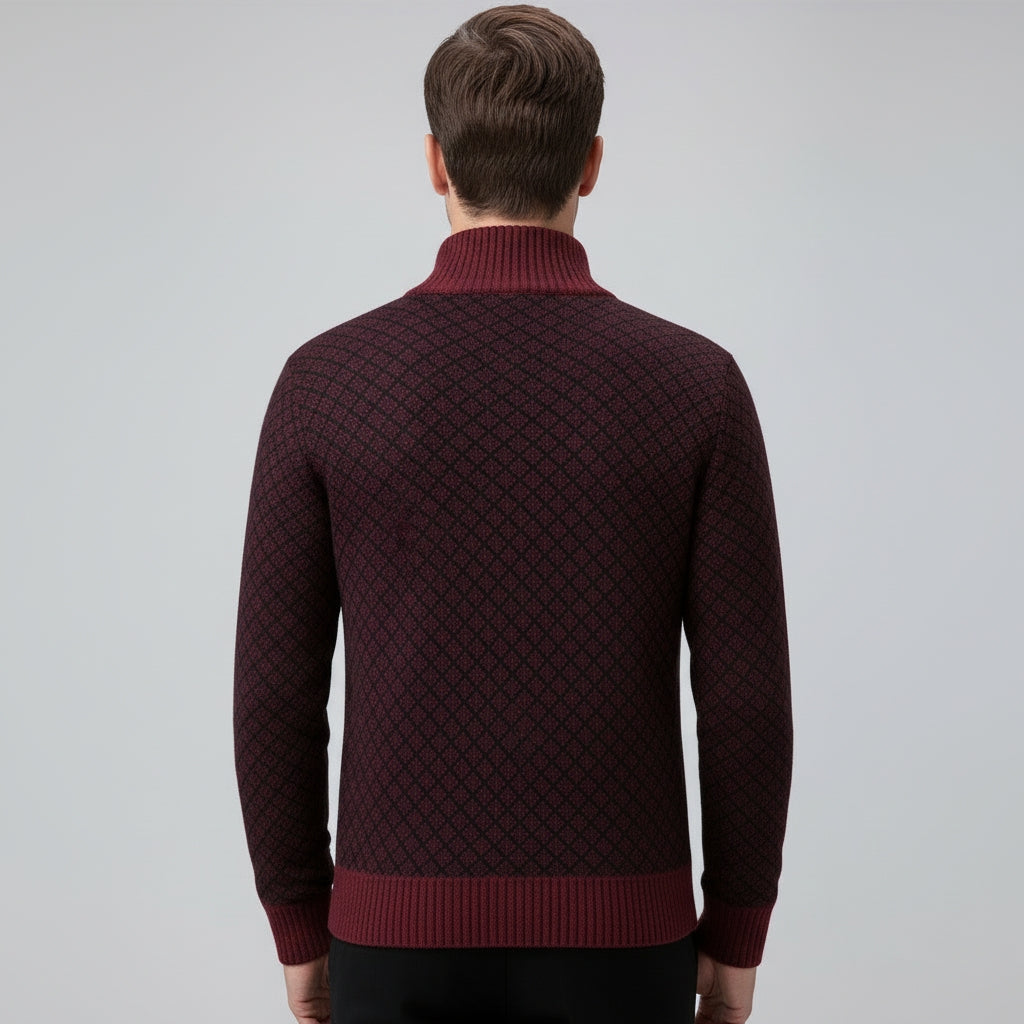 RÉMI - gilet zippé motif géométrique pour homme