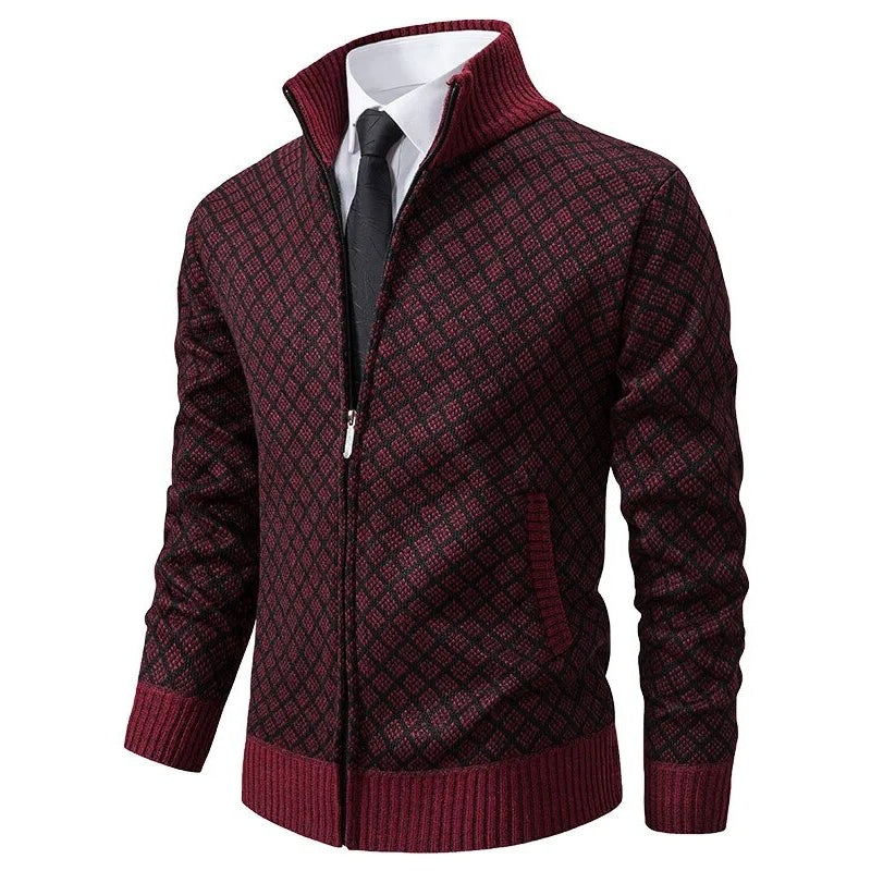 RÉMI - gilet zippé motif géométrique pour homme