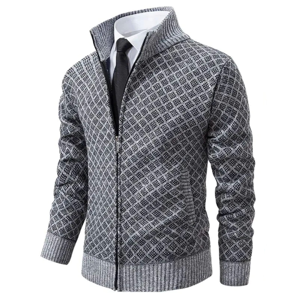 RÉMI - gilet zippé motif géométrique pour homme