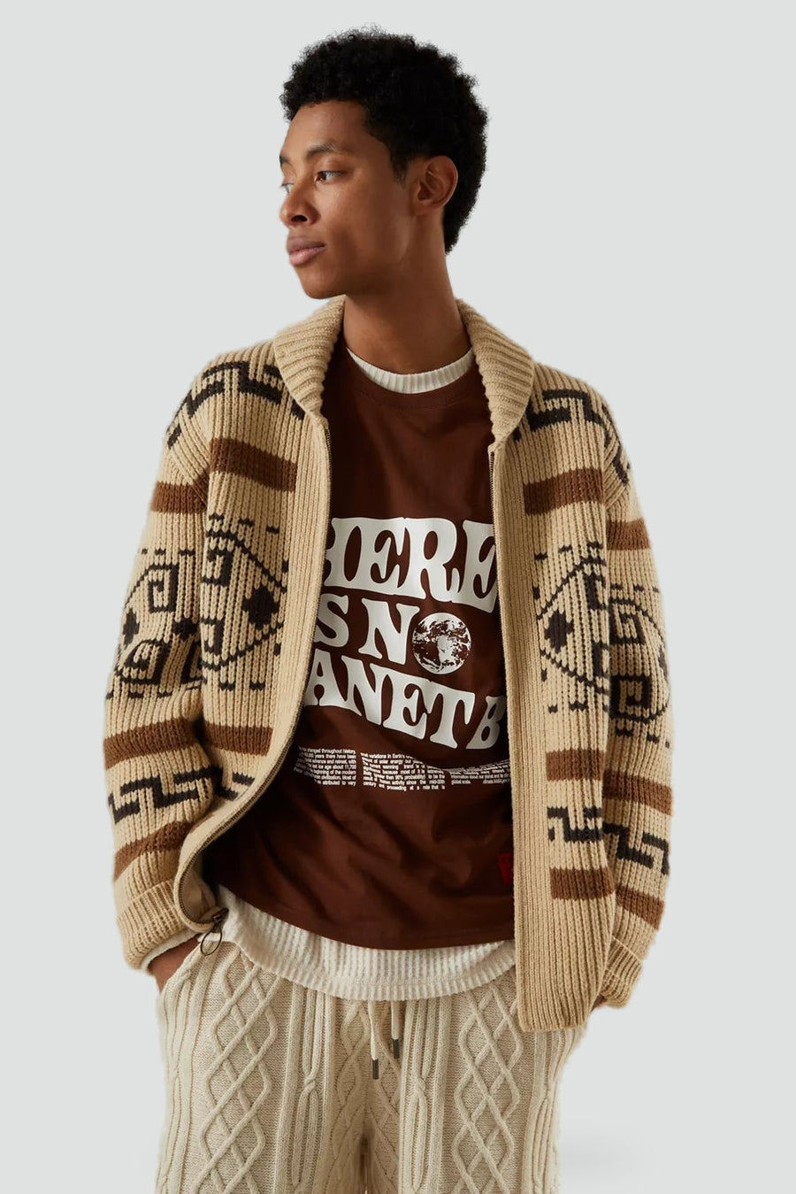 VINCENT - gilet jacquard col châle pour homme