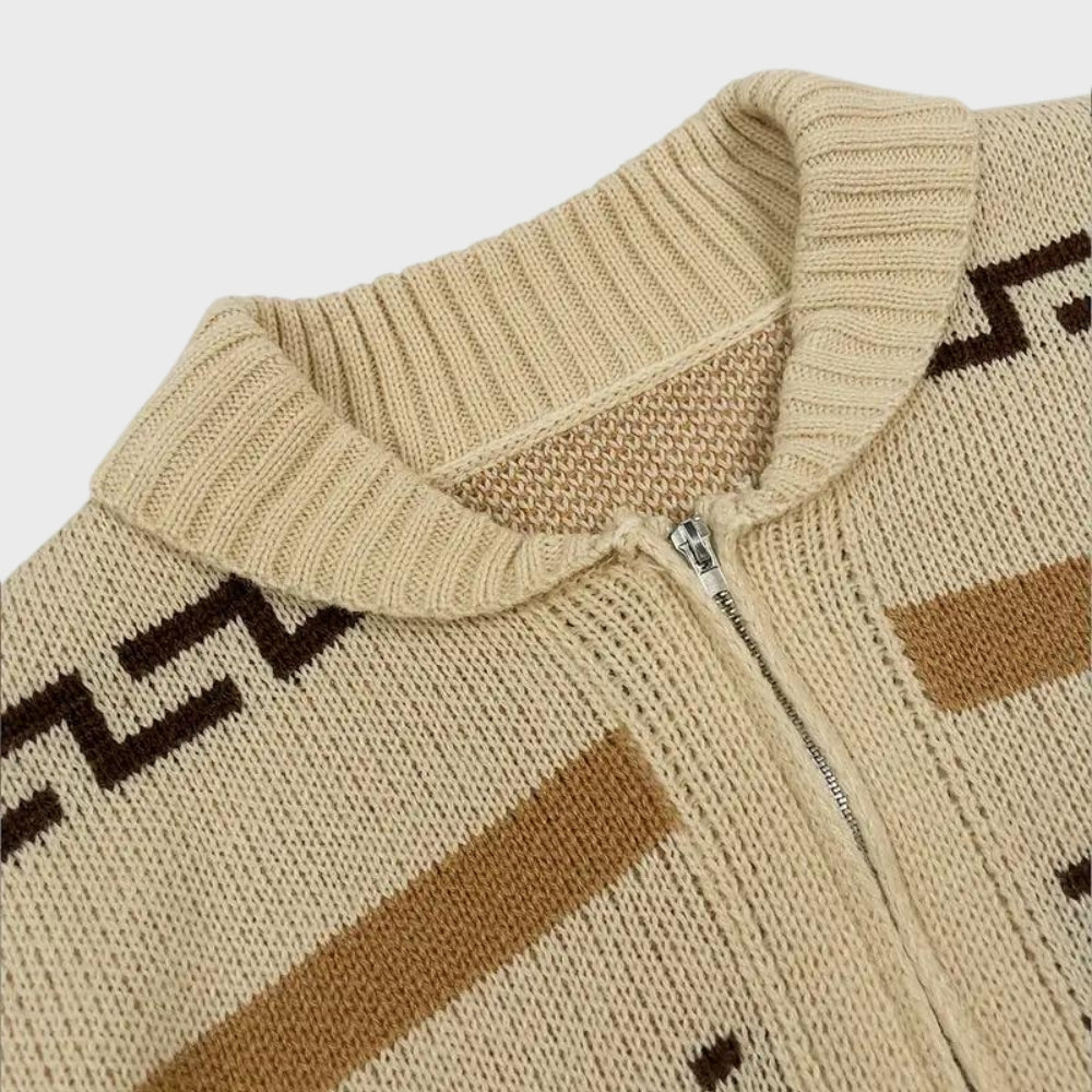 VINCENT - gilet jacquard col châle pour homme