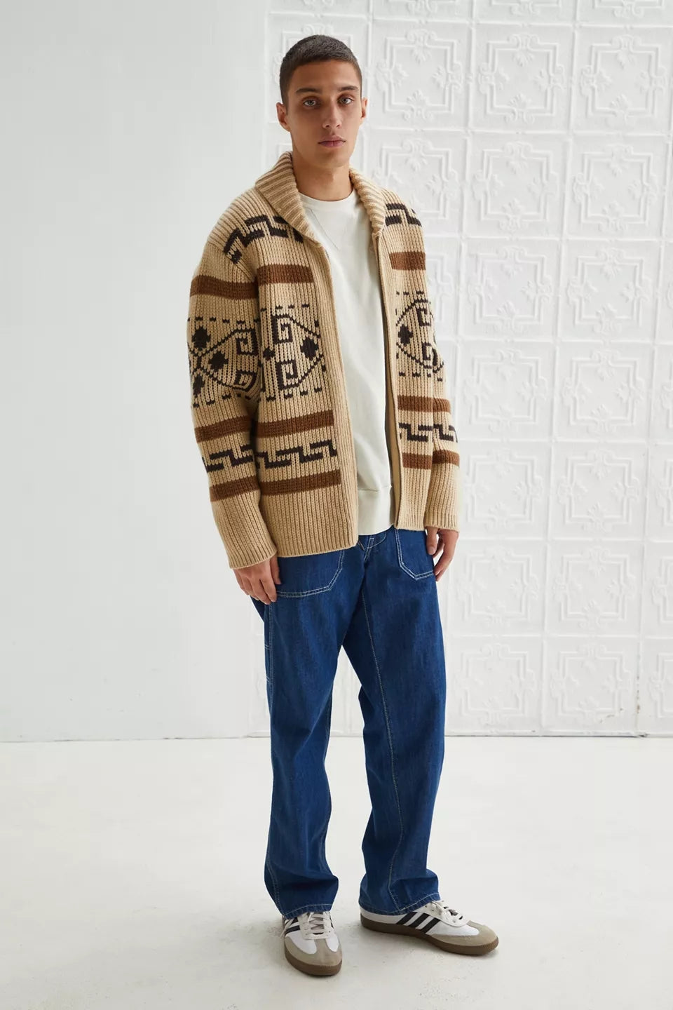 VINCENT - gilet jacquard col châle pour homme