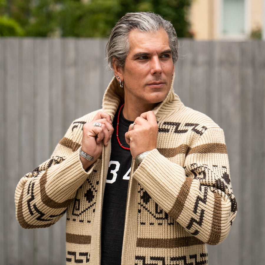 VINCENT - gilet jacquard col châle pour homme
