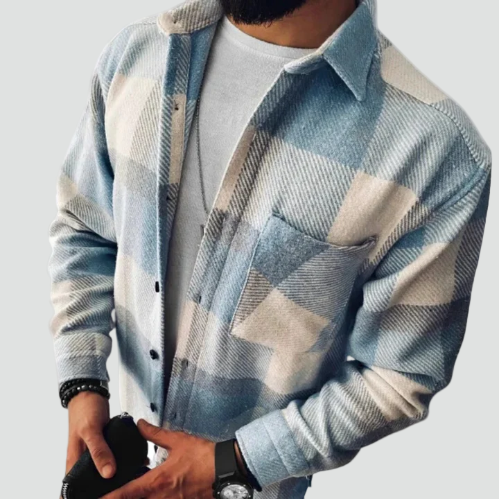 AURÉLIEN - surchemise à carreaux poche poitrine pour homme