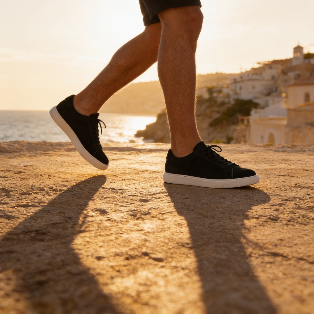 THÉO - sneakers basses façon suède pour homme