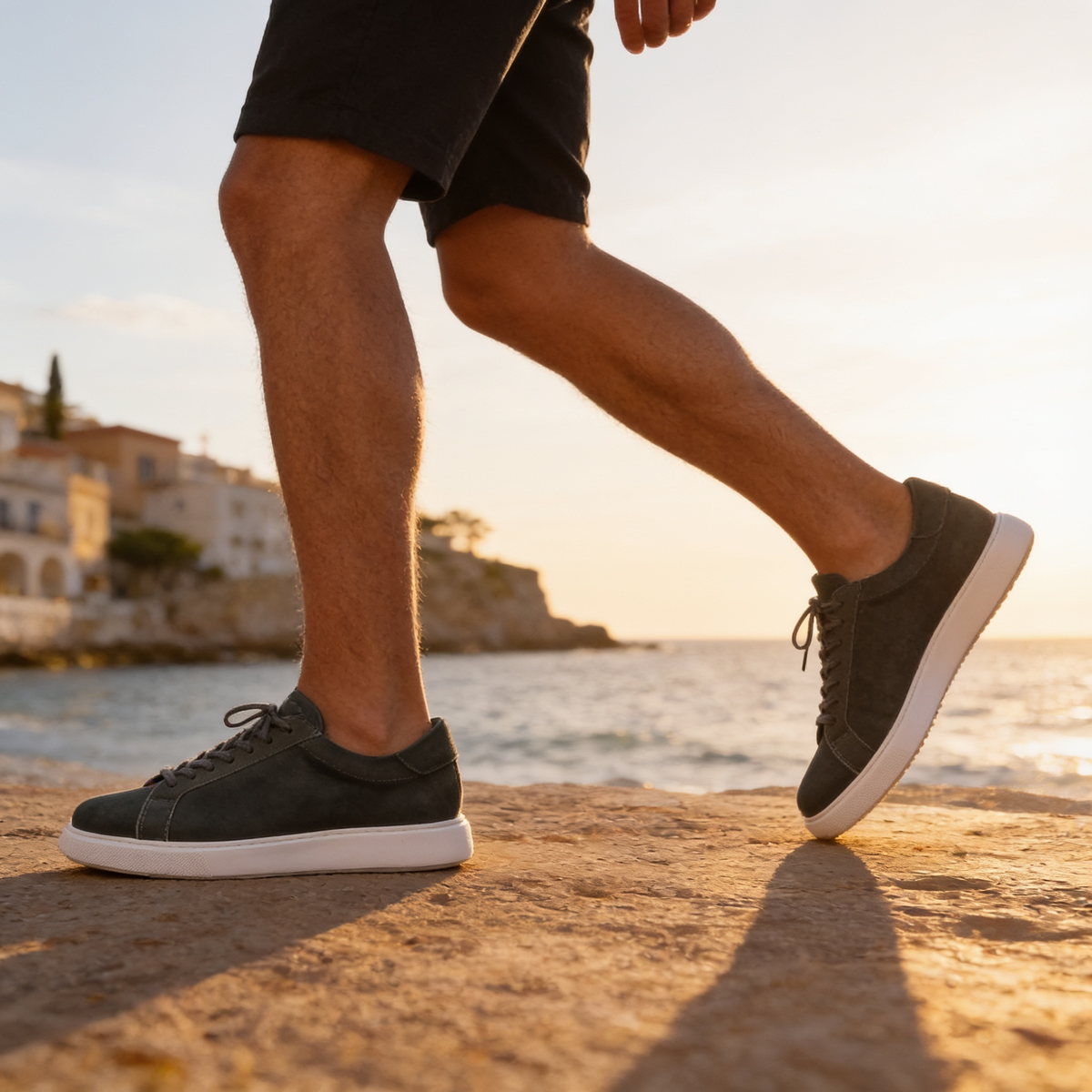 THÉO - sneakers basses façon suède pour homme
