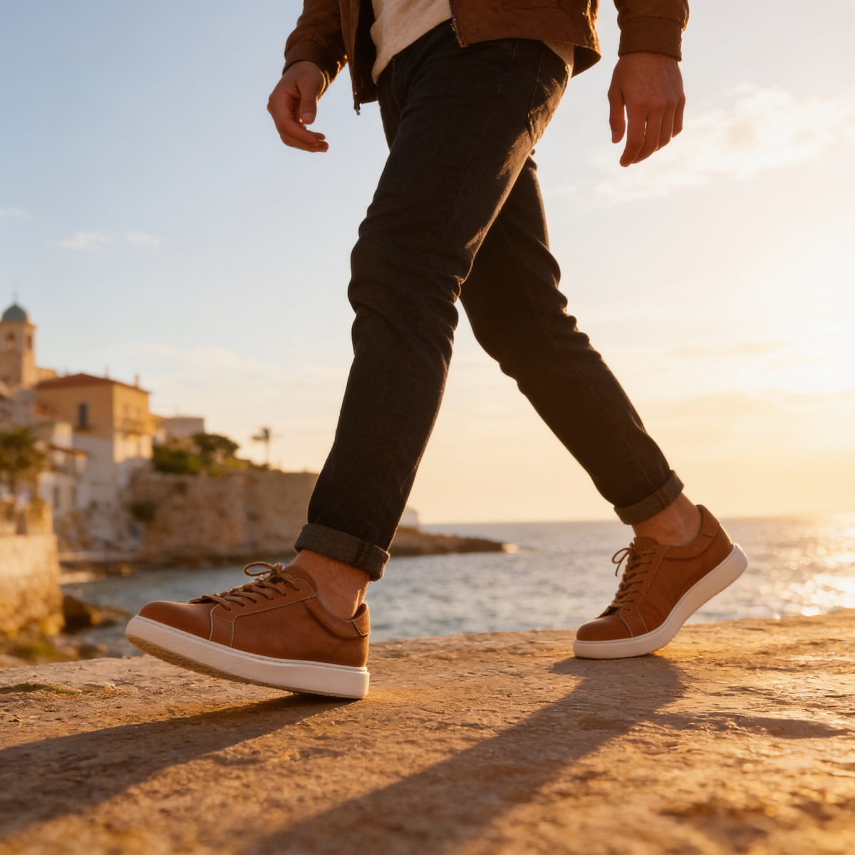 THÉO - sneakers basses façon suède pour homme
