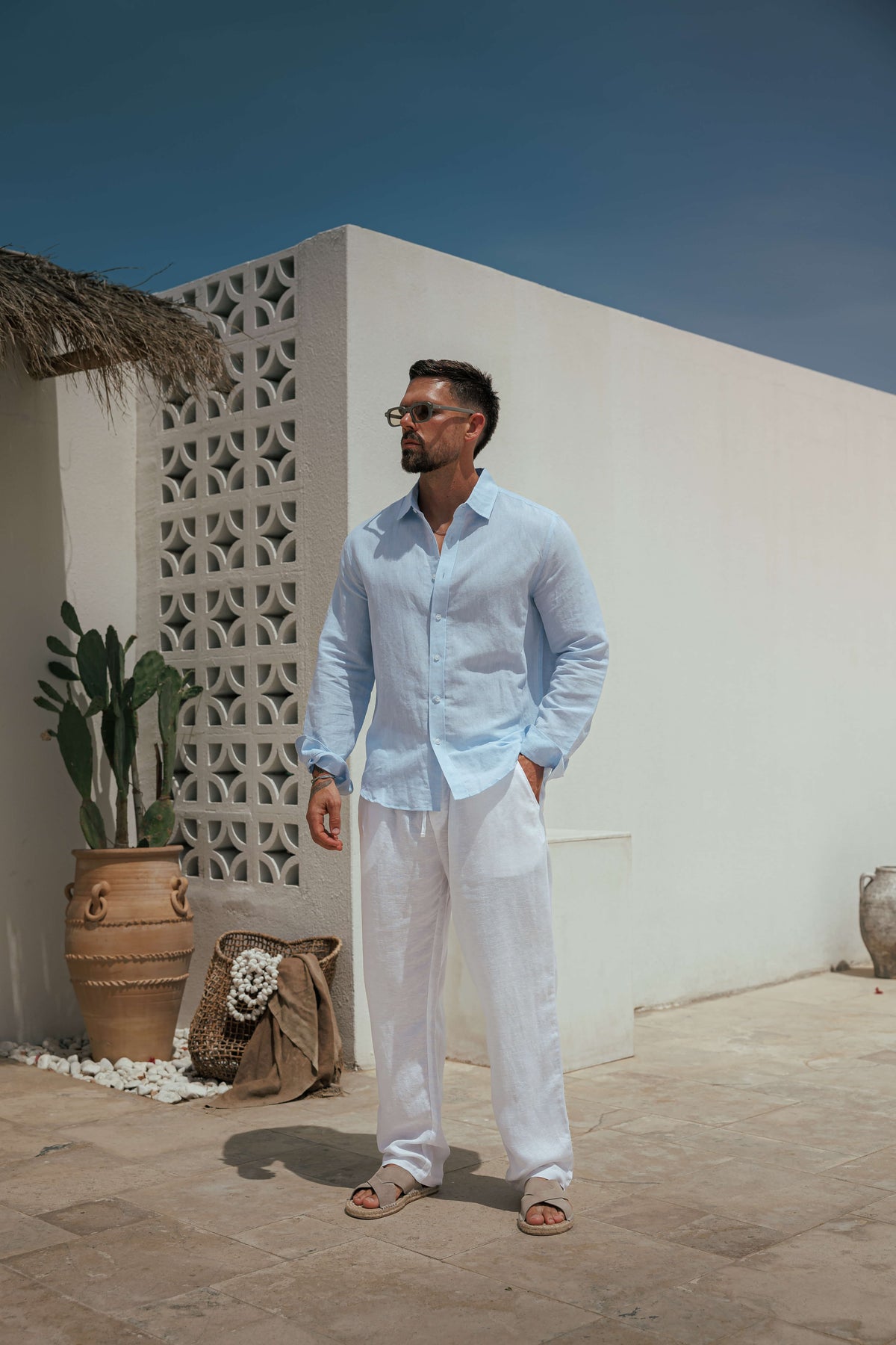 CLÉMENT - chemise en lin manches longues pour homme