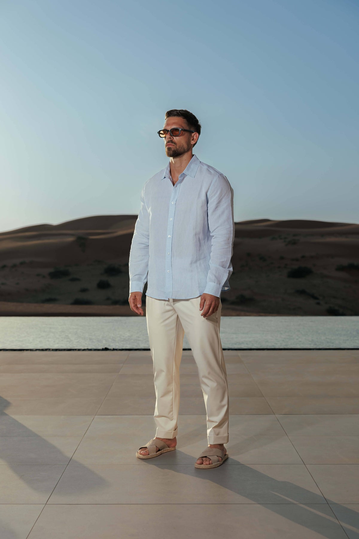 CLÉMENT - chemise en lin manches longues pour homme