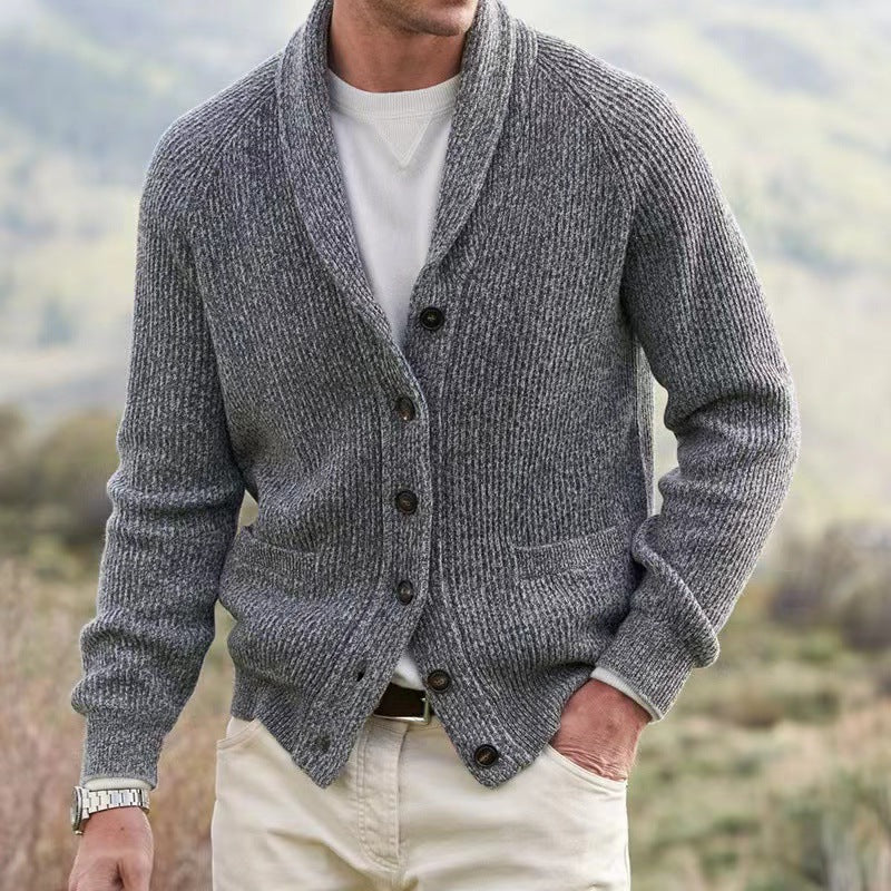 Cardigan Col Châle Coton homme - vue 3