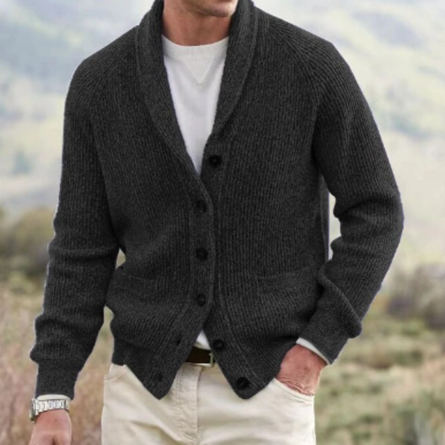 Cardigan Col Châle Coton homme