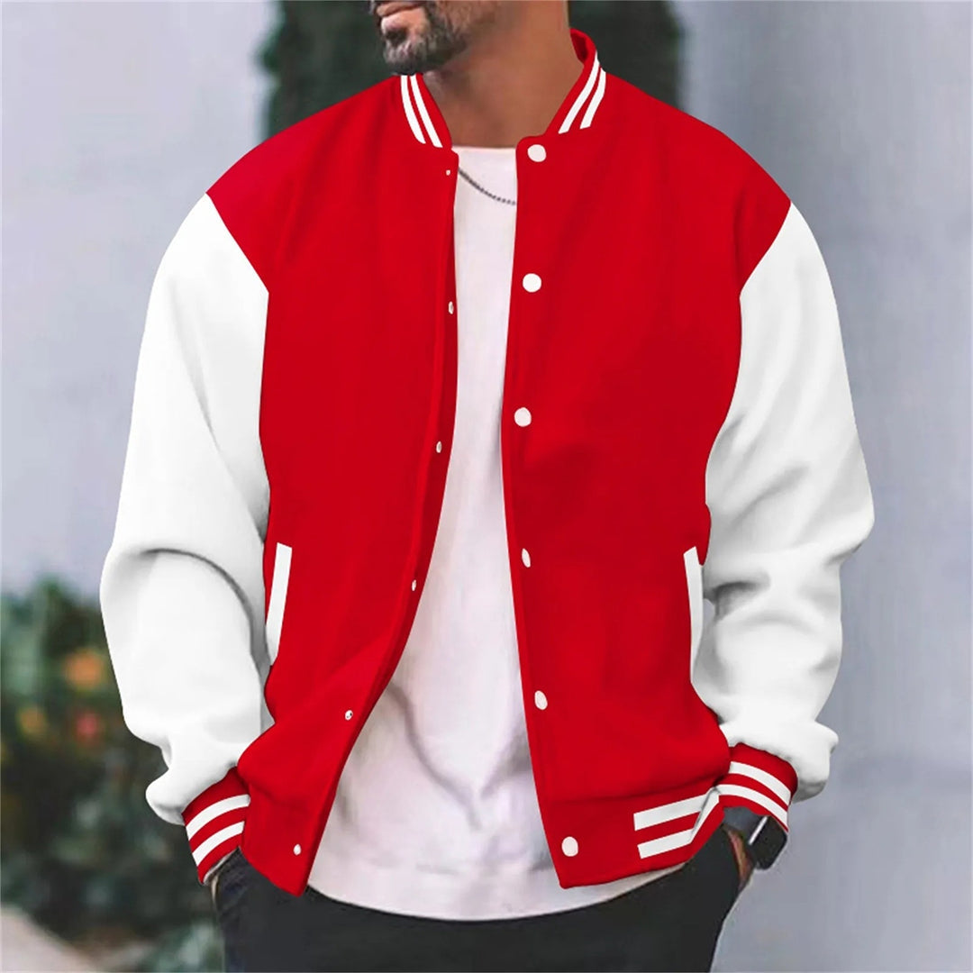 HUBERT - baseball-jacket à bords côtelés pour homme