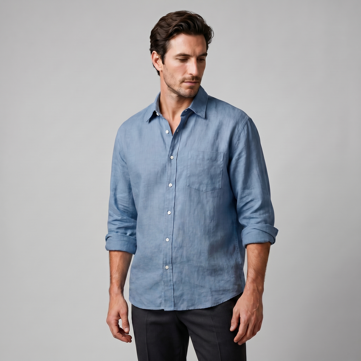 BASTIEN - chemise oversized col pointe pour homme