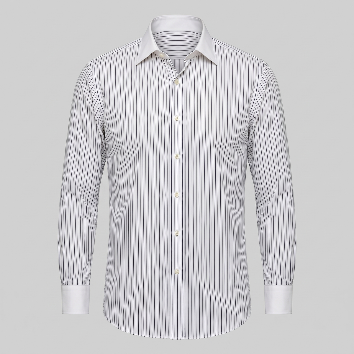 VALENTIN - chemise rayée col italien pour homme