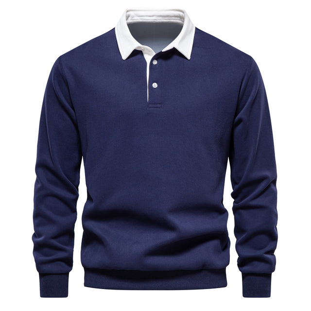 MAXIME - polo slim fit col contrasté pour homme