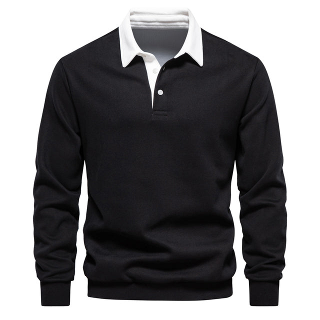 MAXIME - polo slim fit col contrasté pour homme