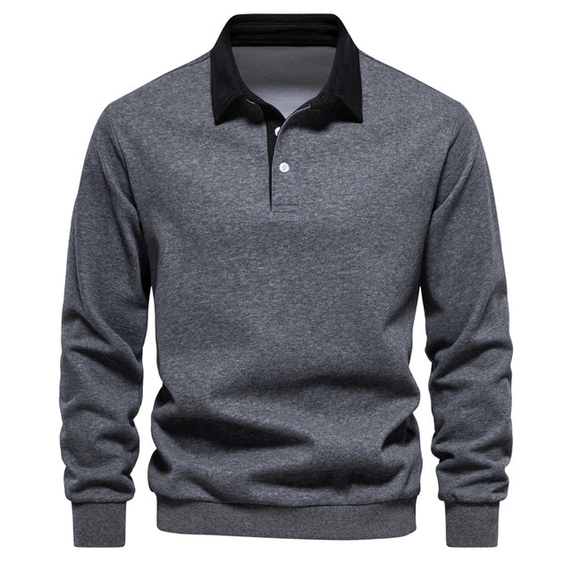 MAXIME - polo slim fit col contrasté pour homme