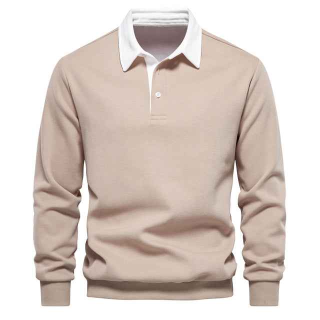 MAXIME - polo slim fit col contrasté pour homme