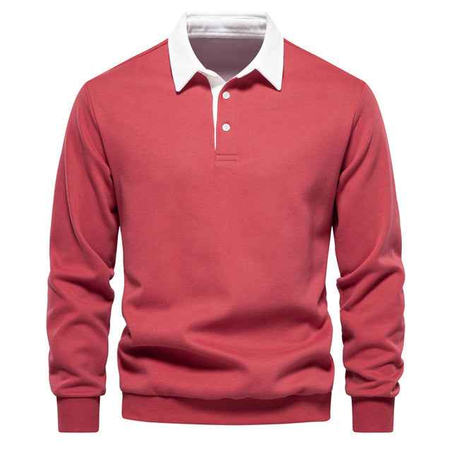 MAXIME - polo slim fit col contrasté pour homme