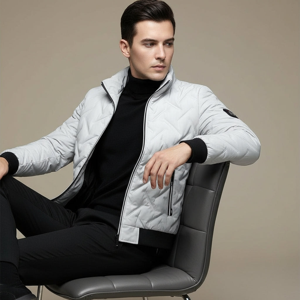 JOSSELIN - doudoune matelassée motif géométrique pour homme