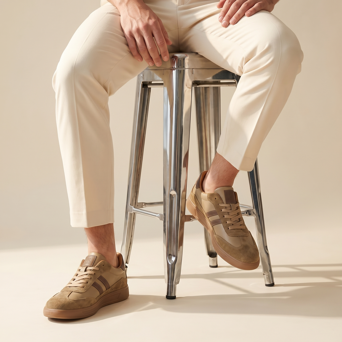 CORENTIN - sneakers rétro en cuir pour homme