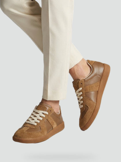 HUGO - sneakers rétro en suède et cuir pour homme