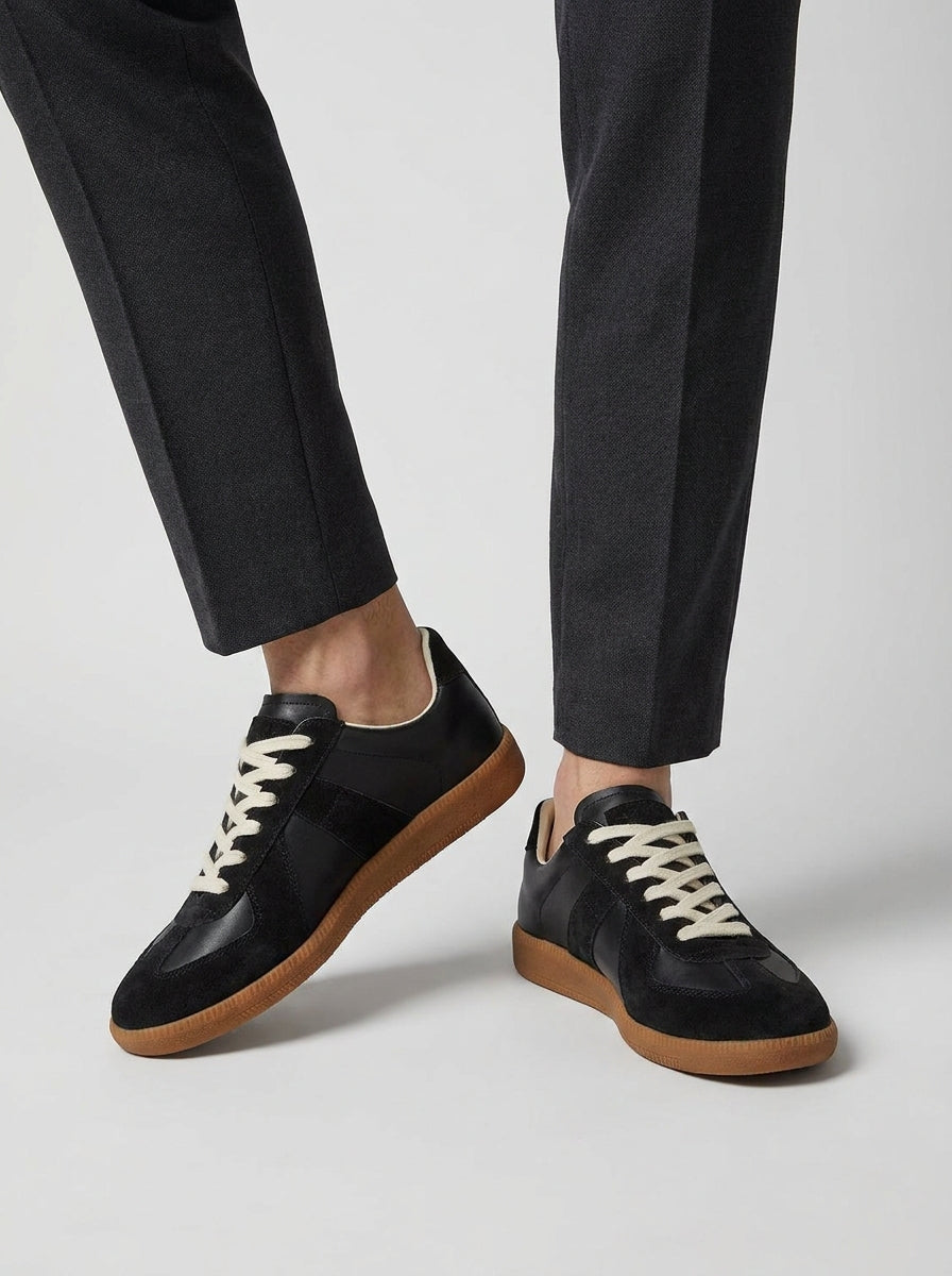 HUGO - sneakers rétro en suède et cuir pour homme