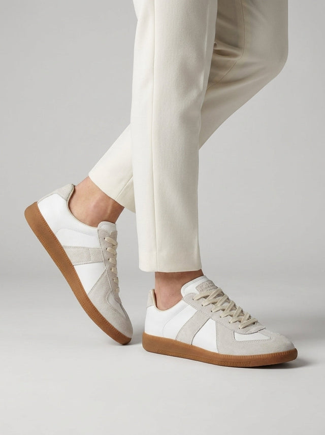 HUGO - sneakers rétro en suède et cuir pour homme