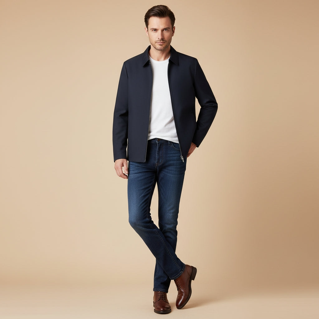RENAUD - veste courte au col classique pour homme