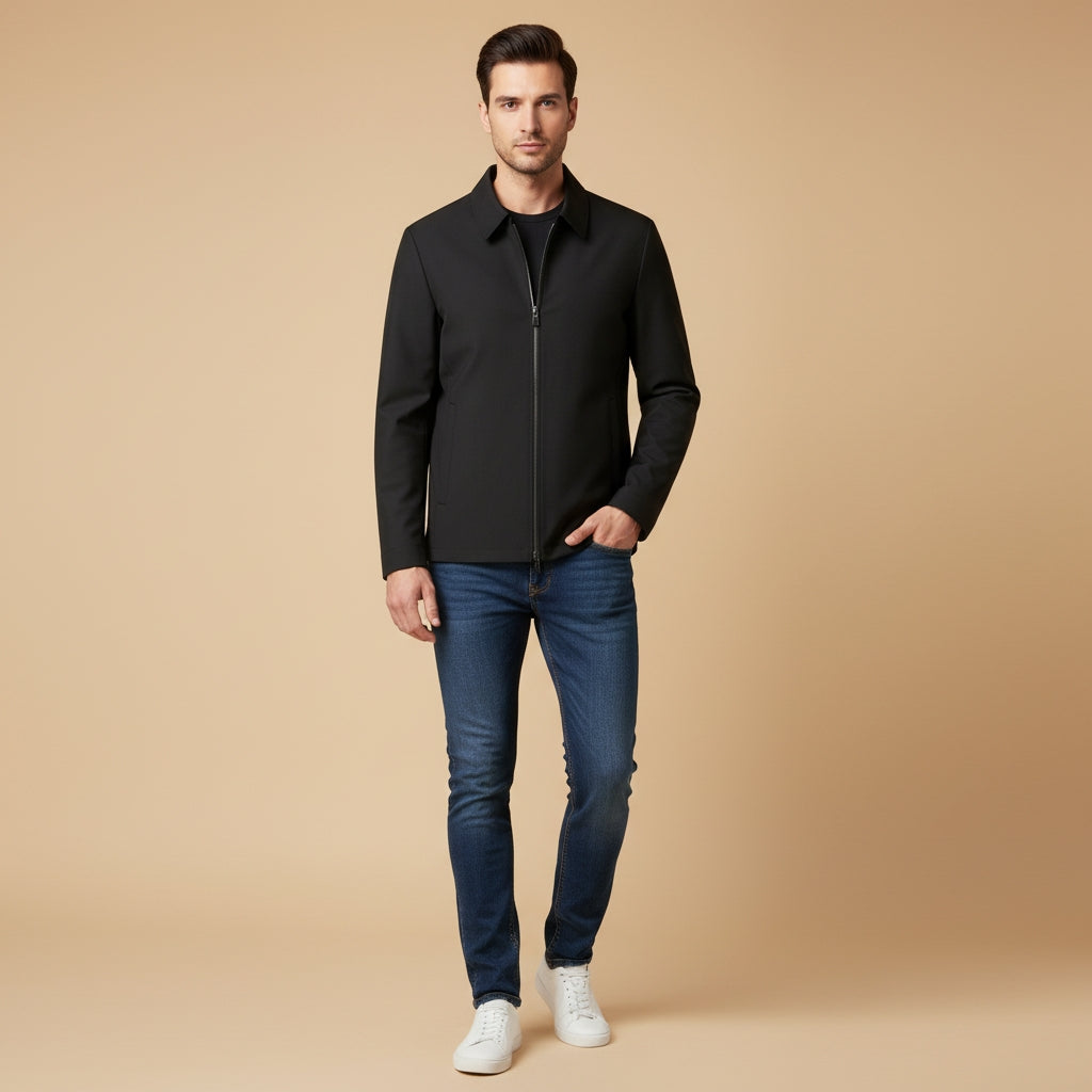 RENAUD - veste courte au col classique pour homme