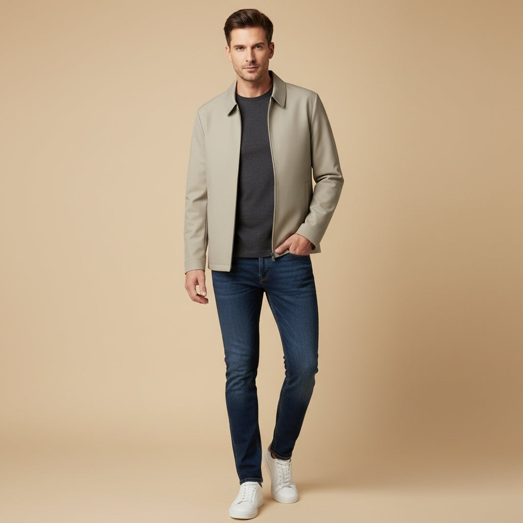 RENAUD - veste courte au col classique pour homme