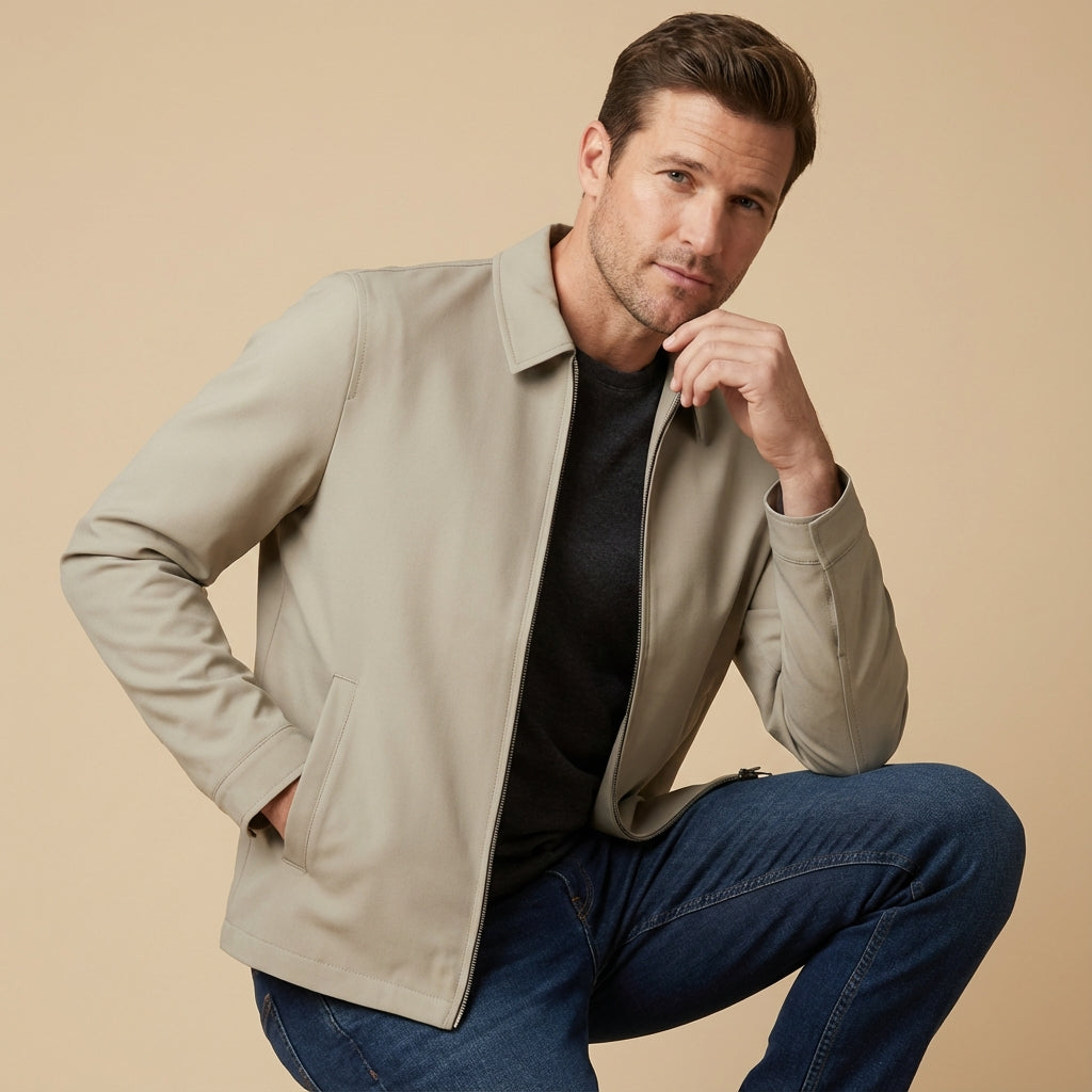 RENAUD - veste courte au col classique pour homme