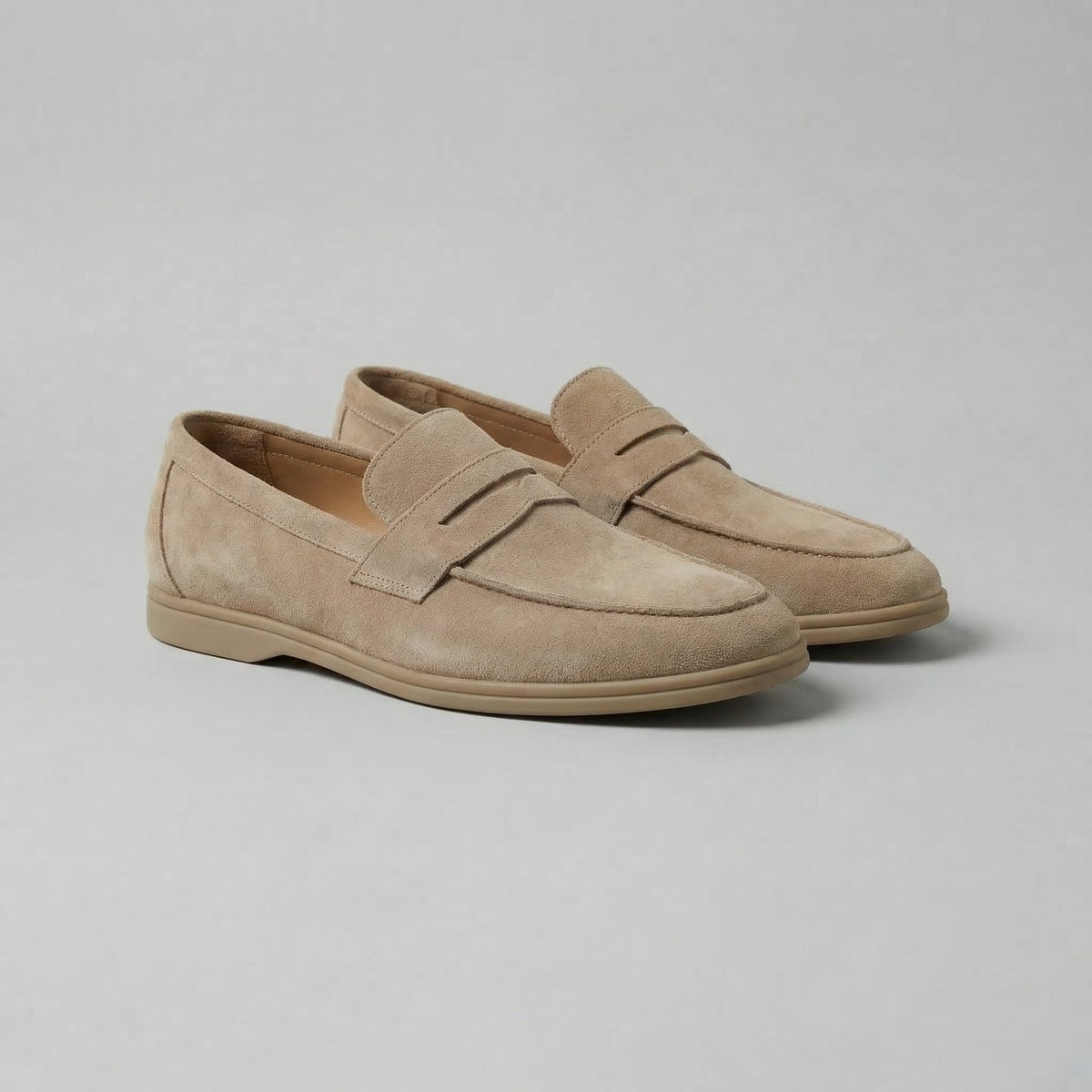 ADRIEN - mocassins penny en suède pour homme