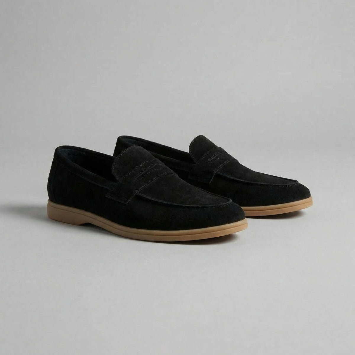 ADRIEN - mocassins penny en suède pour homme