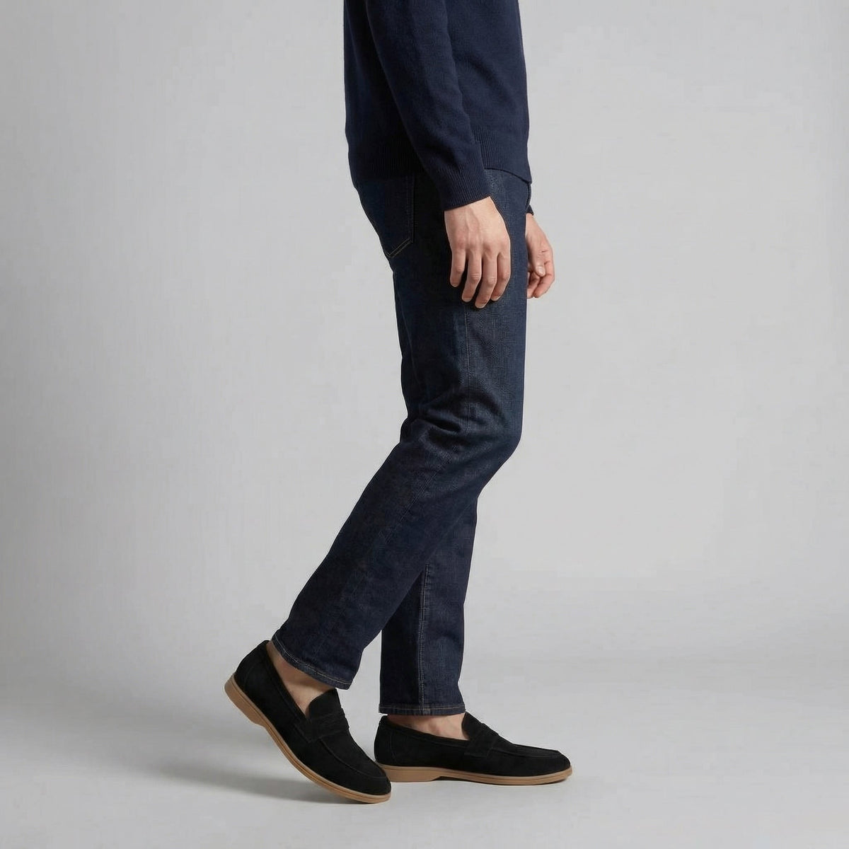 ADRIEN - mocassins penny en suède pour homme
