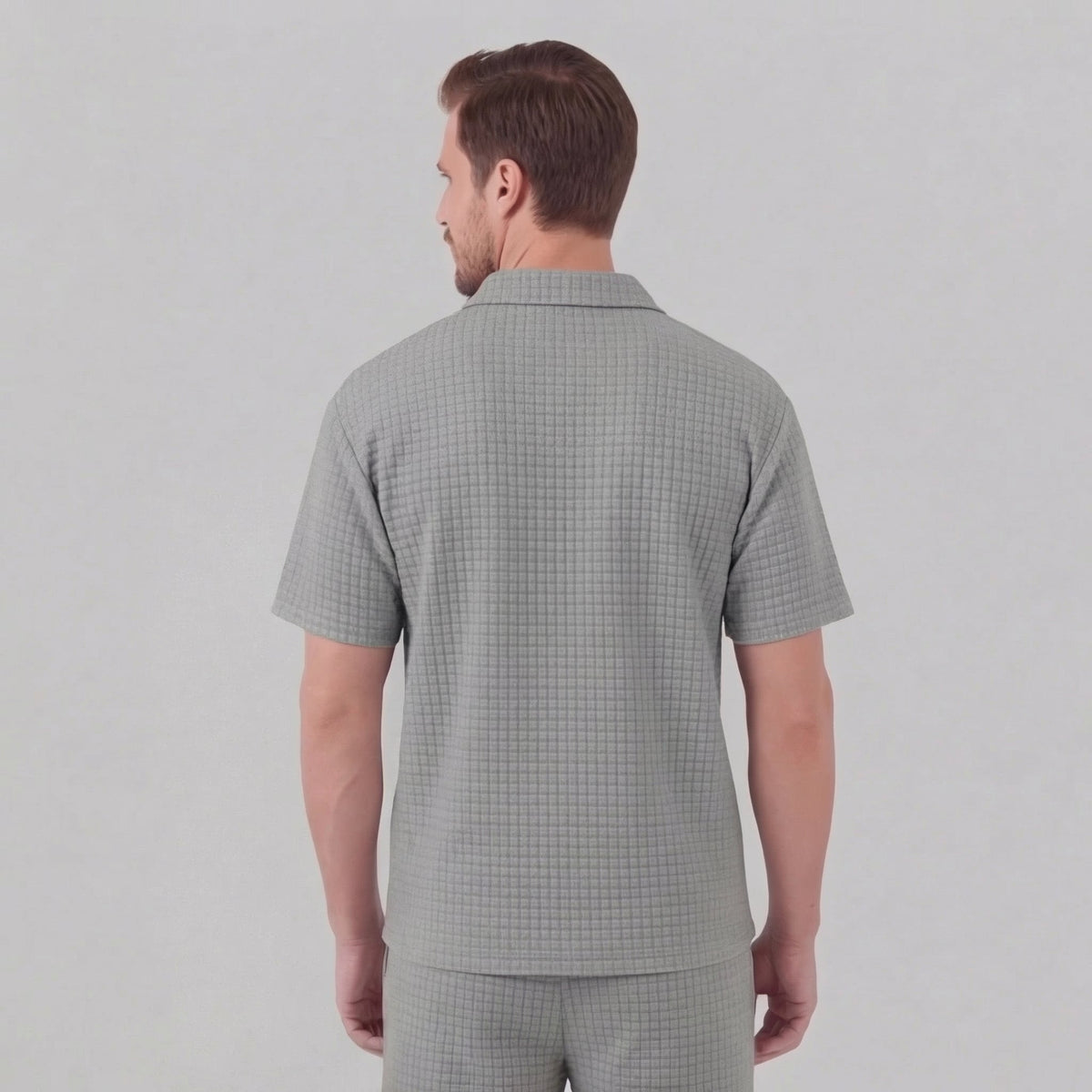GRÉGOIRE - ensemble polo demi-zip et short pour homme